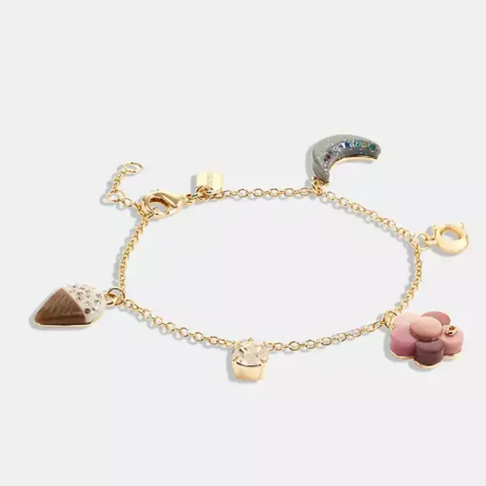 Coach Moon And Flower Charm Bracelet